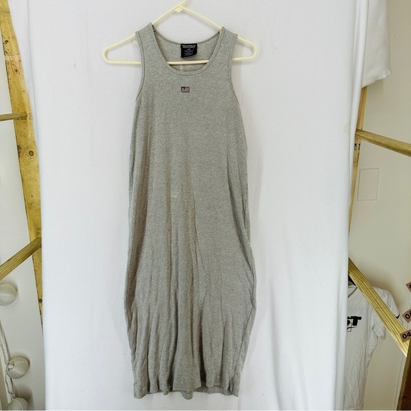 Ralph Lauren Dresses & Skirts - Ralph Lauren Midi Dress Sleeveless Size M Gray 100% Cotton